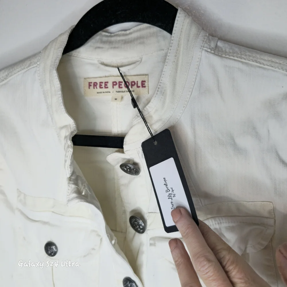 Free People White Women's Jacket - Picture 5 of 5